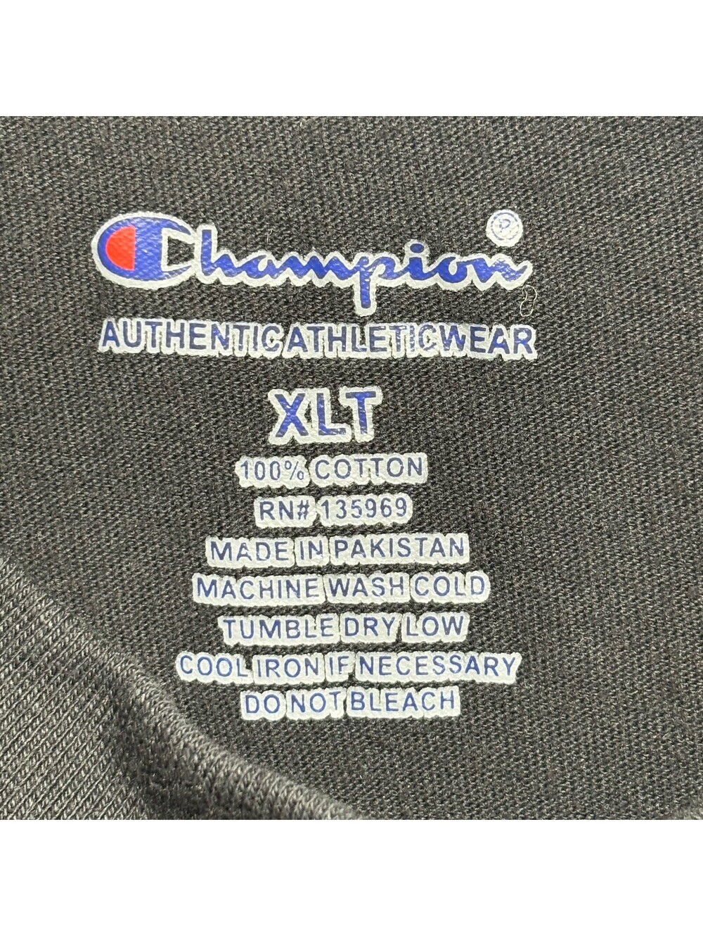 CHAMPION Men’s XL 100% Cotton Solid Black T-shirt - Picture 6 of 12